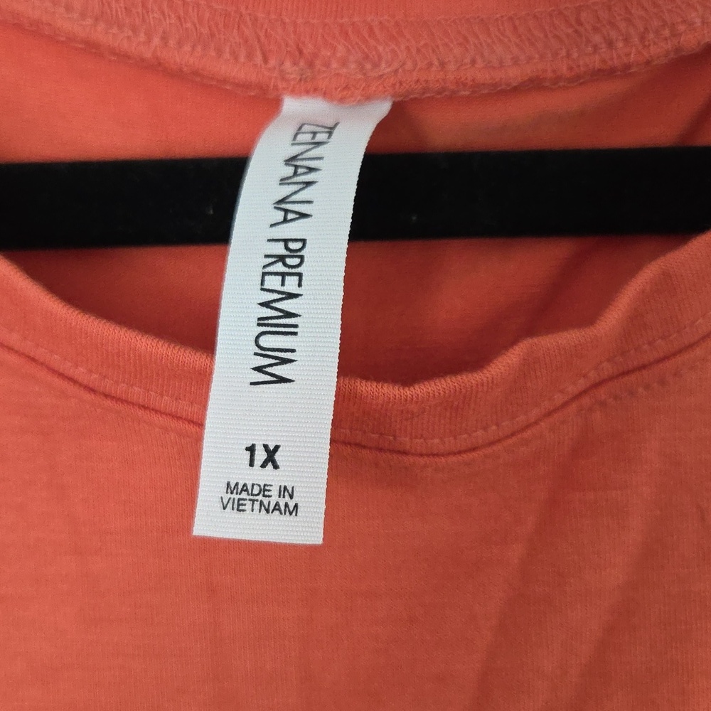 Zenana Outfitters Orange Short Sleeve Tunic Size 1X - Picture 2 of 3